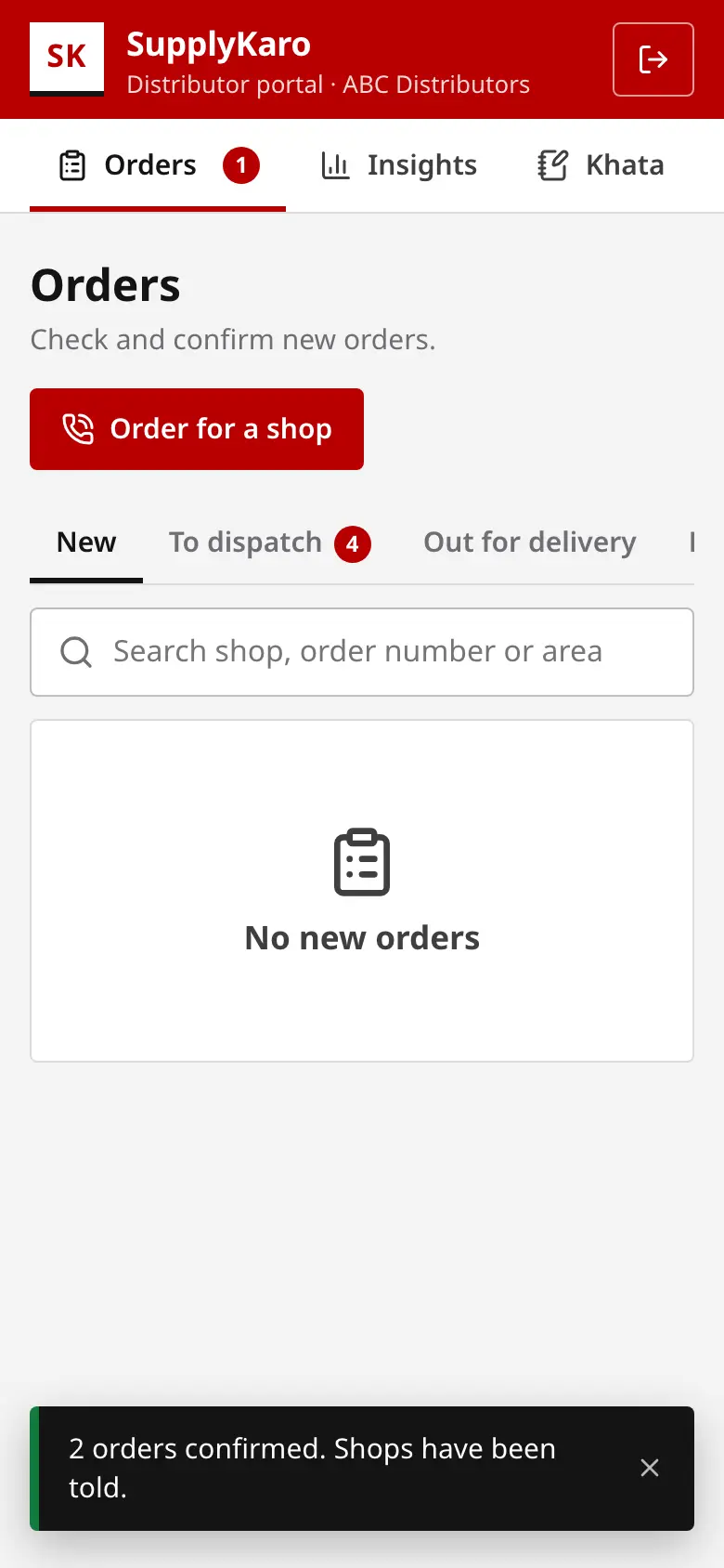 The portal’s new orders confirmed in one go: “Shops have been told”